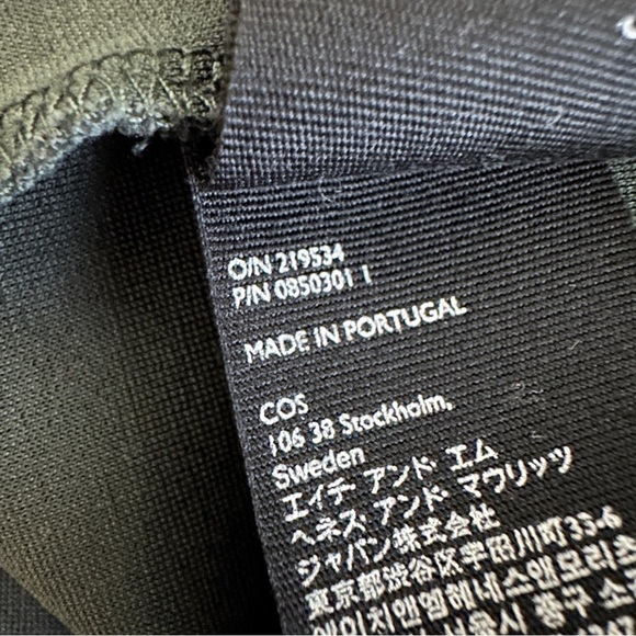 COS A-line V-neck Dress in Green Size XS - Picture 6 of 7